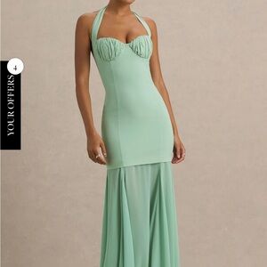 Chic Mint Green Halter Maxi Dress